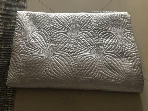 Silver bedspread