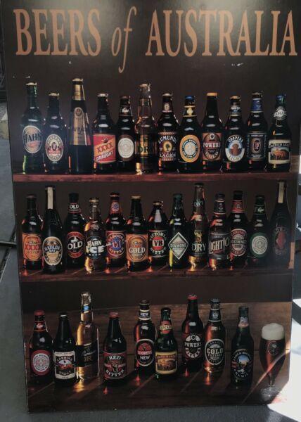 Block mounted poster ' Beers of Australia'