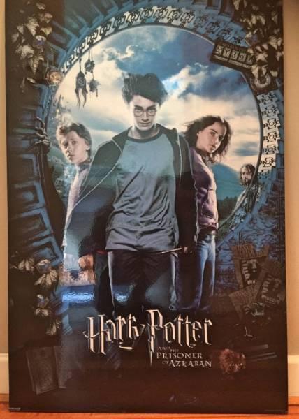 Block mounted Harry Potter poster