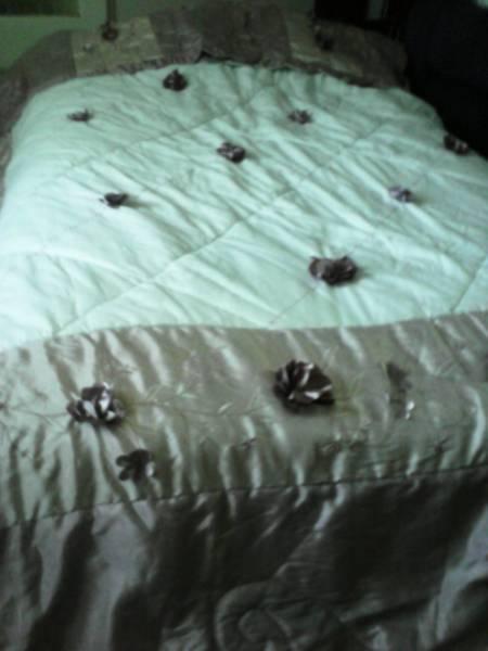 Bedspread King size 3D flowers