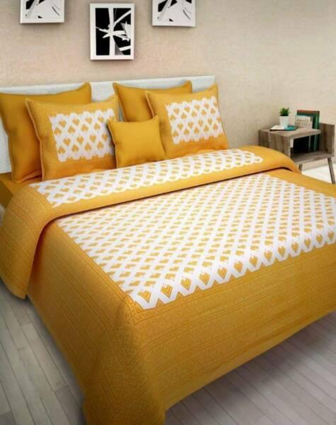 International quality cotton bedsheets with pillow covers