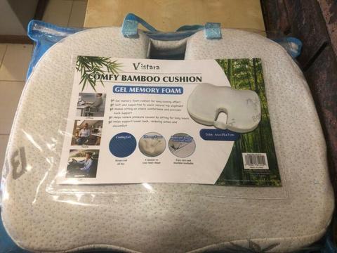 Comfy bamboo gel memory foam cushion