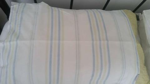 QS Doona Cover - green/blue/white striped