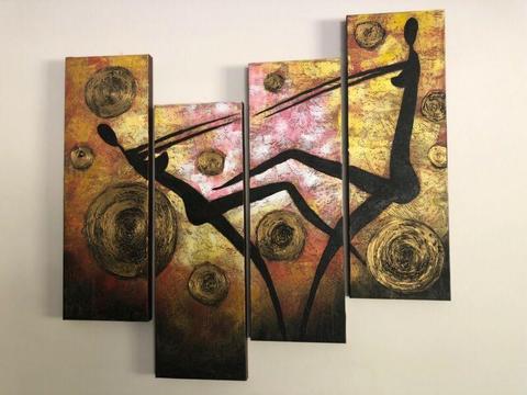 Canvas hand made 4 pieces