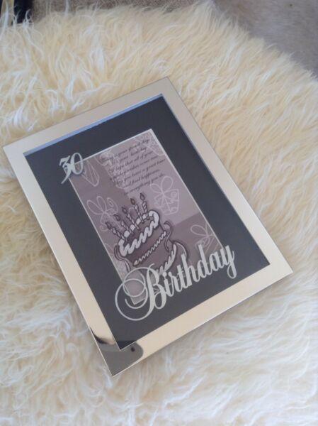 30th birthday picture frame, brand new in box!