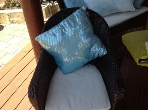 Cushions aqua blue