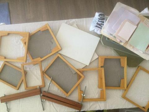 Paper making frames