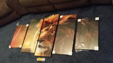 For Sale Lion Canvas Pictures - New in Packaging Lion African The
