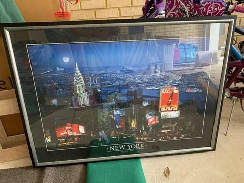 New York framed pucture