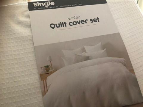 Waffle quilt cover