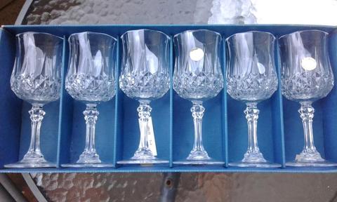6 wine Glasses crystal d'Arques x 6: large wine glasses