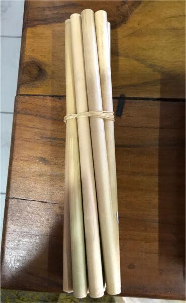 5x Natural organic bamboo straws (Set of 5 pieces)