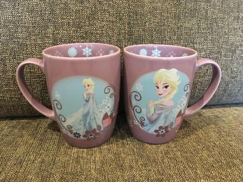2 x Disney Frozen Elsa coffee/tea/hot chocolate mugs