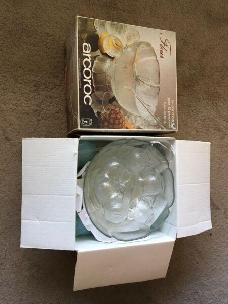Arcoroc Vintage Punchbowl and Glasses
