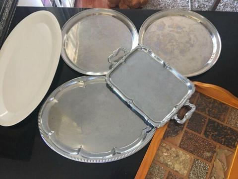 Various platters/serving trays