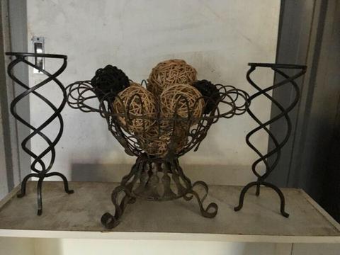 Wrought iron Candle holders & Decorative table ornament