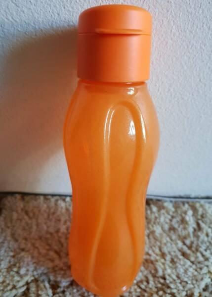Tupperware 1L drink water bottle eco glitter orange