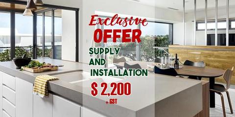 Stone benchtops! $2,200 GST Newyear Sale is on! Free installation