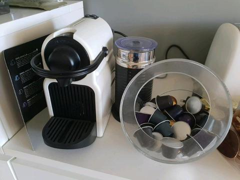 Nespresso coffee machine with capsules