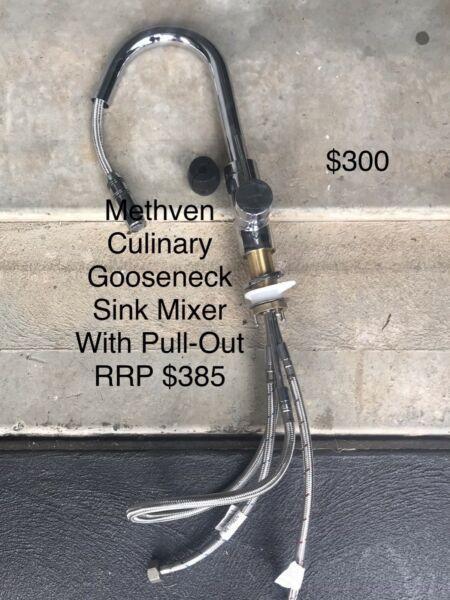 Methven Culinary Gooseneck Sink Mixer with Pull-Out