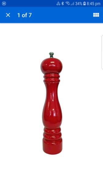 30cm professional piano red pepper mill grinder