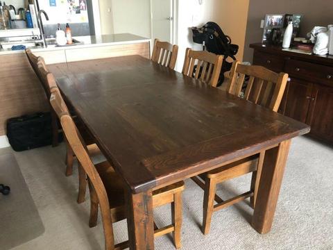 Wooden dining table - 8 seats