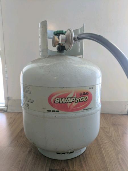 8.5kg Swap 'n' Go full gas tank with pressure gauge and hose