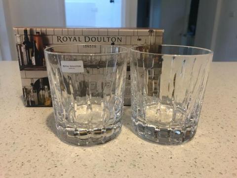 Royal Doulton Crystal Whisky Glasses
