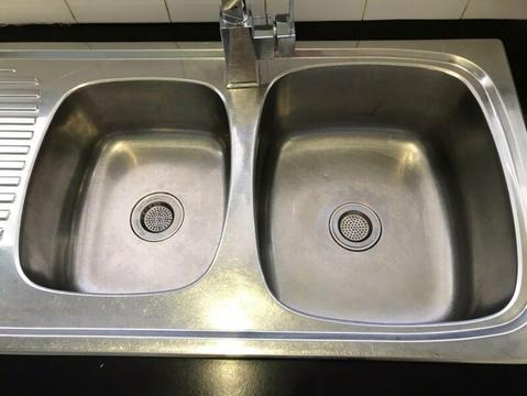 Stainless steel sink and tapware