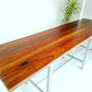 Recycled timber benchtops