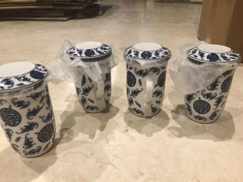 moving sale - brand new chinese ceramic tea cups etc