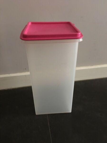 2 tall standing Tupperware containers