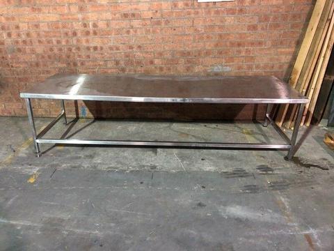 Large stainless Steel Commercial Bench