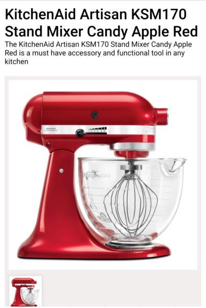 KitchenAid Artisan KSM170 Stand Mixer Candy Apple Red (new)