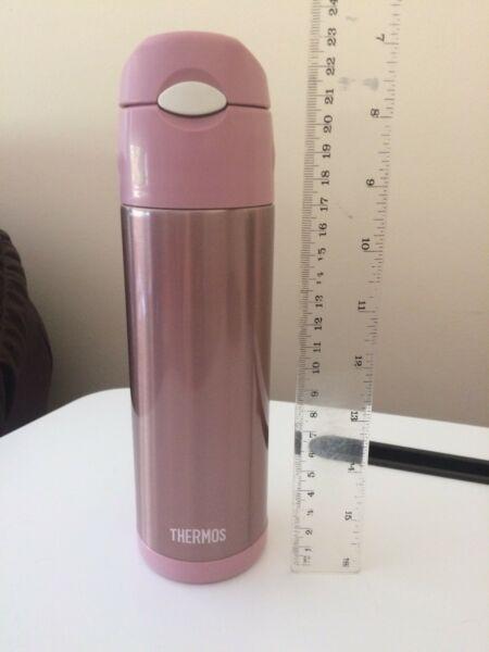 THERMOS brand pop-up top thermos with straw 500mL