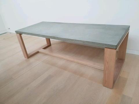 Concrete dining table