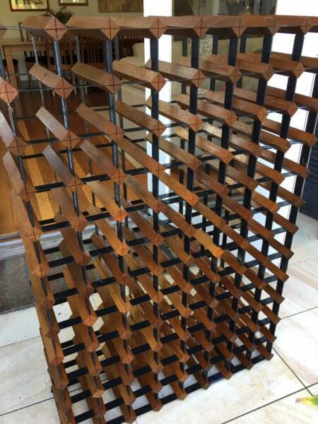 96 bottle timber wine rack