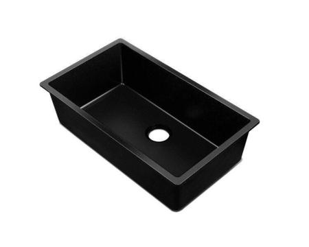 Black kitchen sink granite stone under mount bowl 790mm x 240mm