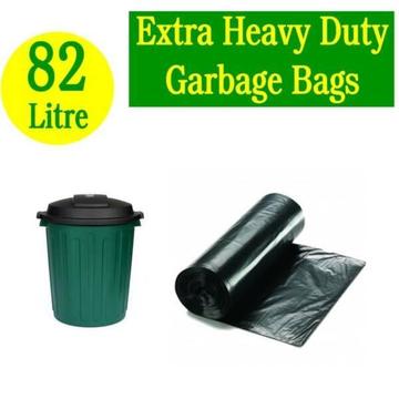 82 Litre Extra Heavy Duty Garbage Rubbish Bag Bin Liner 100 Bags
