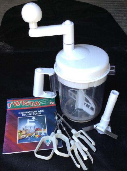 'Twista' Manual Food Processor....(chops, mixes, whisks & beats)