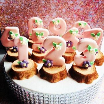 Birthday Number fondant cake toppers decorations