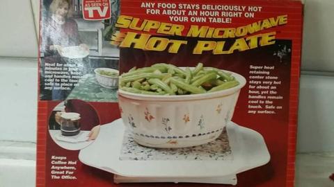 microwave warming plate brand new still in box