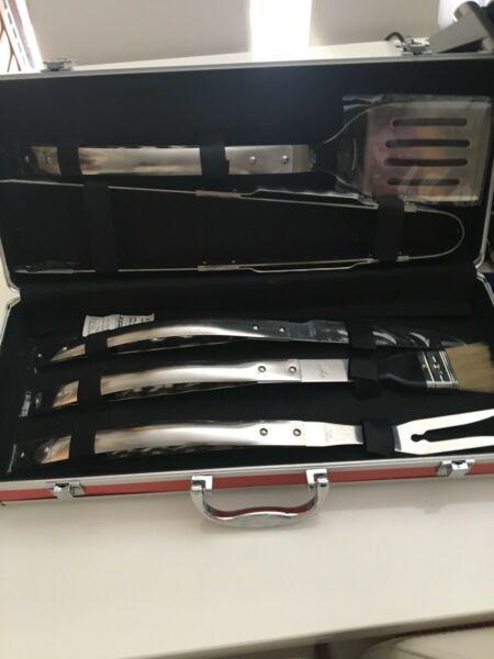 Stainless Steel 5 in1 Utensil Grill Set Tools Cooking Camping BBQ