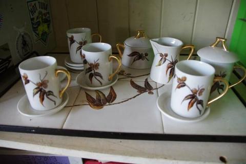 Hand painted coffee set