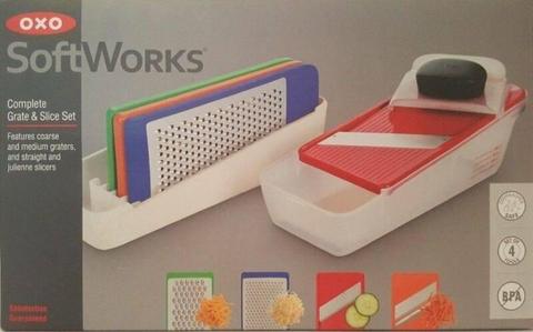 OXO Complete Grate And Slice Set 7 Piece Cheese Grater Vegetable