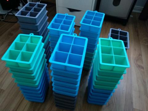 Silicone Giant ice cube trays mouldsgreat for food prep, ice bath