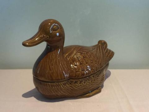 Vintage Ceramic Duck Pate Dish