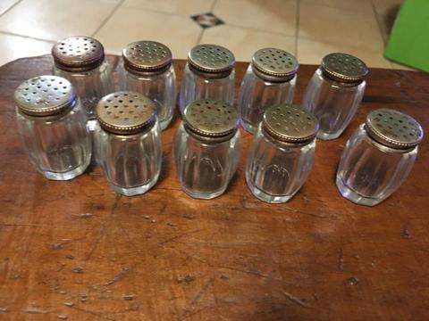 10 Small Vintage Salt and Pepper Shakers