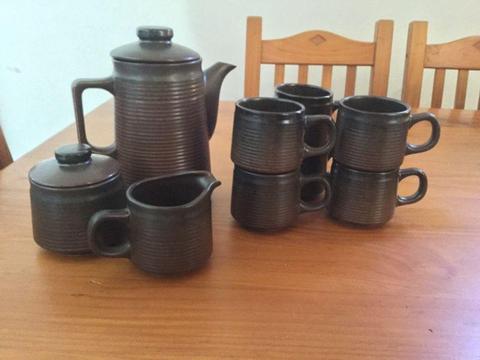 Vintage denby Stoneware coffee set