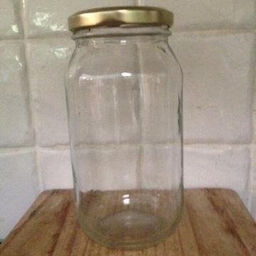 Large jam jars with lid